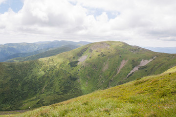 Naklejka premium Hoverla Mountain w słoneczny letni dzień, Karpaty, Ukraina
