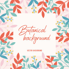 Vector background with leaves.