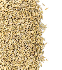 Some Oat isolated on white (selective focus)