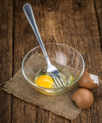 Raw Eggs (selective focus; detailed close-up shot)