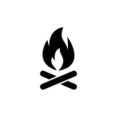Bonfire icon trendy design template