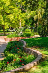 The Parque de María Luisa (María Luisa Park), famous public park in Seville, Andalusia, Spain.