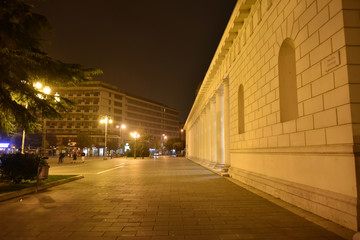 Night Historical Buildings by Night in the City