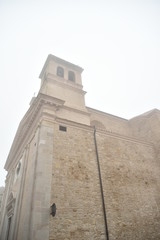 Obraz premium Troia Cathedral by Morning With Foggy Weather