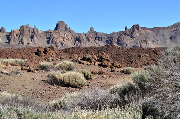 Lavalandschaft im Nationalpark Teide auf Teneriffa