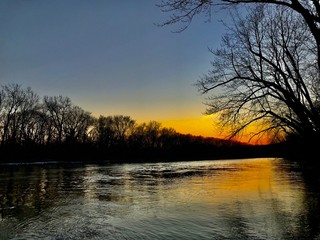 Sunset over the River