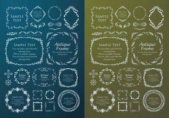 和風　フレーム素材　セット　和食メニュー　和菓子　わびさび