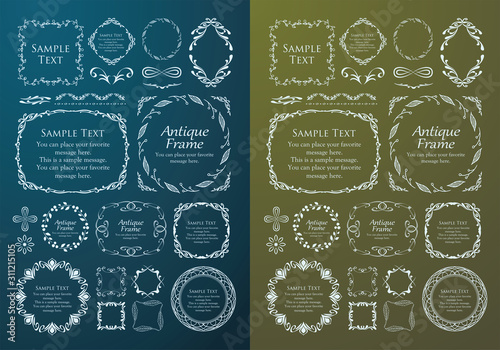 和風 フレーム素材 セット 和食メニュー 和菓子 わびさび Wall Mural Design Box