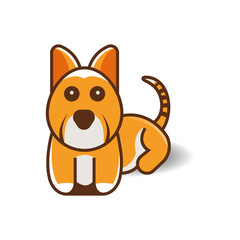 dog logo illutration concept
