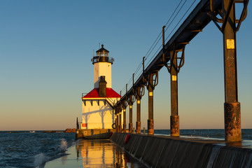 Fototapeta na wymiar Michigan City Lighthouse