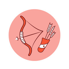 Sagittarius color line icon. Zodiac sign. Astrology and horoscope. Predictions and human character. Element fire. Ruler Jupiter. Editable stroke.