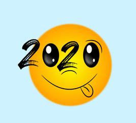 2020 happy smiley new year