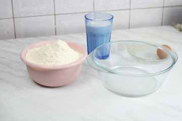 We cook the filling, knead the dough, sculpt the dumplings. Selective focus.