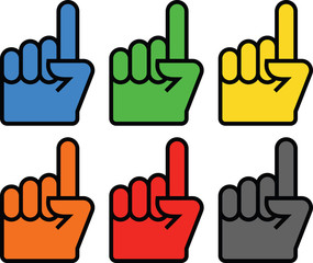 Obraz premium We Are Number One Foam Finger Vector Icon