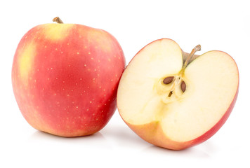 Red apples isolated on white background