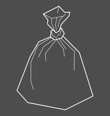 Plastic bag empty isolated. Transparent bag vector illustration