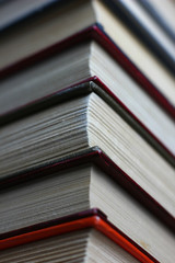 educational literature laid out in a row