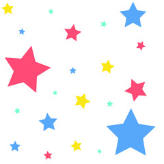 Obraz premium colorful stars seamless background