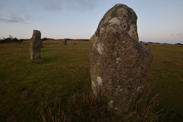 The Hurlers Stone Circle Bodmin Moor Cornwall