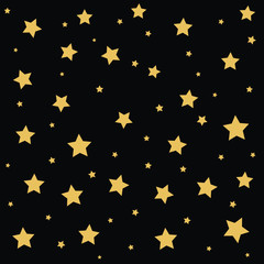 golden star sky black design