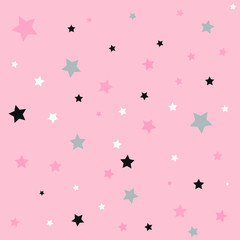 colorful star pink pattern design