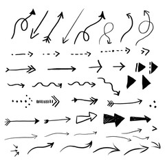 set of handdrawn arrows