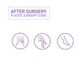 About After surgery line icon set