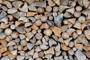 Stock of beautiful firewood texture
