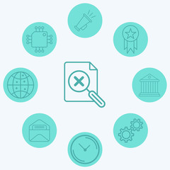 Fototapeta premium Search file vector icon sign symbol