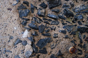 rough exposed stone texture in concrete background