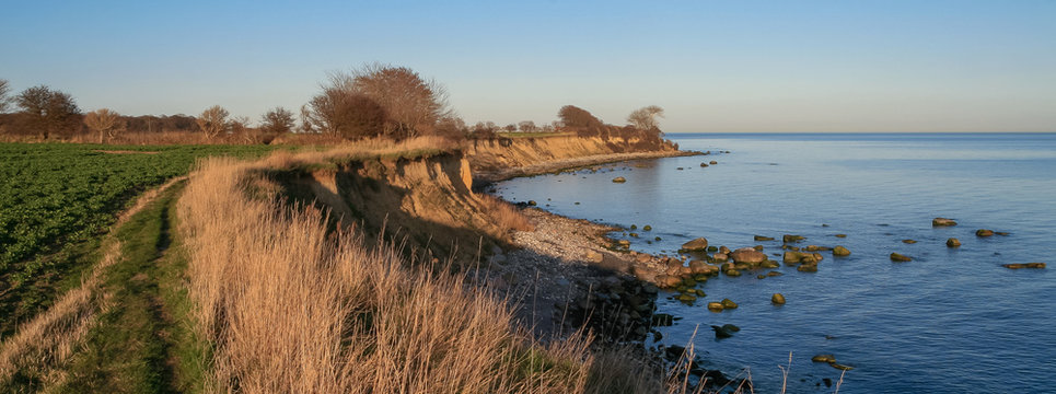 beautiful cliff coast at Staberhuk on the German island of Fehmarn