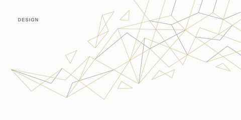 Abstract geometric technological polygonal background. Vector creative design.