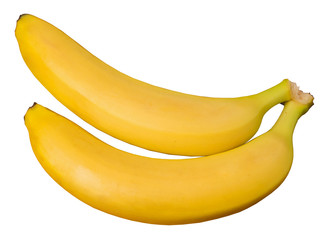 ripe banana fruit on a white background