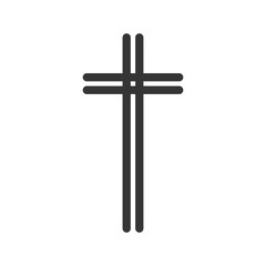 Christian Cross icon - vector.