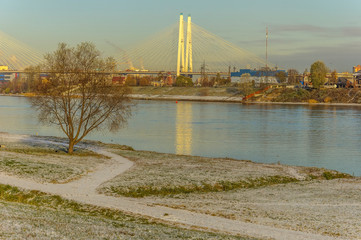 Obraz premium Embankment of the river Neva. Piscatorial.Saint-Petersburg. Russ