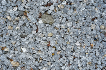Crushed rock stone