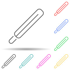 thermometr multi color style icon. Simple thin line, outline vector of Scientifics study icons for ui and ux, website or mobile application