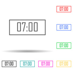 alarm multi color style icon. Simple thin line, outline vector of Scientifics study icons for ui and ux, website or mobile application