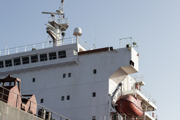 deck superstructure cargo ship. captain's cabin © stason4ik