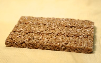 Sunflower seeds in sugar in briquette