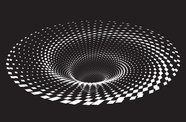 Dotted Halftone Vector Spiral Pattern or Texture