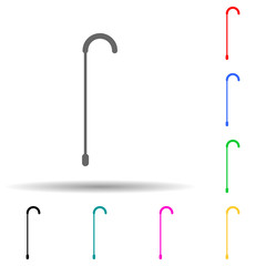 crutch multi color style icon. Simple thin line, outline vector of disabled icons for ui and ux, website or mobile application