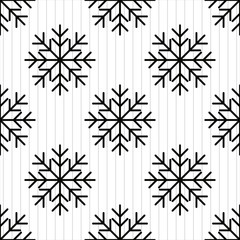 Snowflake seamless pattern Merry Christmas and Happy New Year winter holiday background decorative paper vector illustration. Festive textile xmas abstract wrapping greeting ornament. eps 10