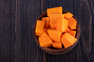 slices of pumpkin in a bowl