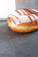 white iced ring doughnut