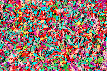 Colourful abstract confetti background. Macro photography