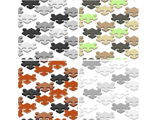 Puzzle piece business presentation. Jigsaw object. Vector connection concept. 3d isometric illustration. 3d puzzles for concept design.