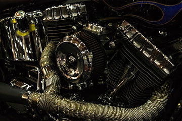 V-tvin motorcycle engine.