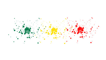 Multi-colored design blots. Spots of paint on a white background. Vector