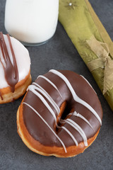 two iced ring doughnut